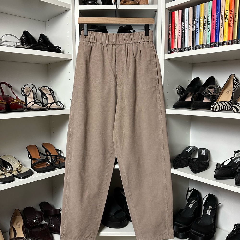 COS Women's Taupe Straight Leg Trousers